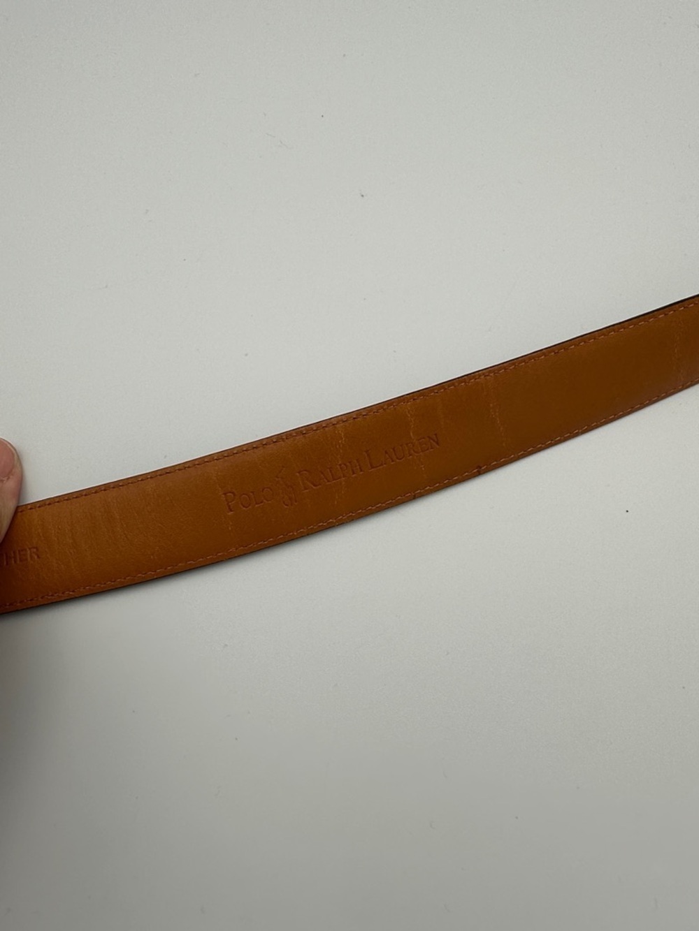 Polo Ralph Lauren Vintage Italian Leather Belt Sz34 Used - Picture 5 of 12